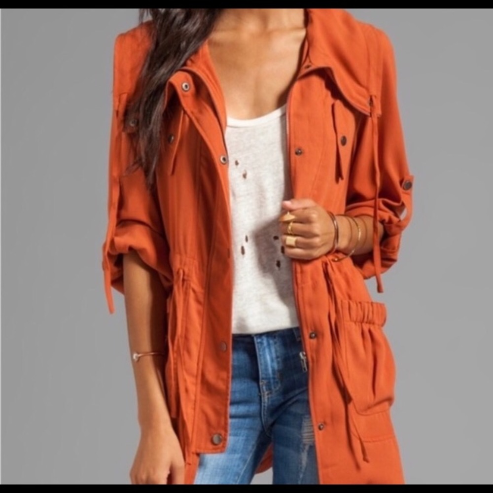 Minkpink revolve anorak rust jacket NWOT